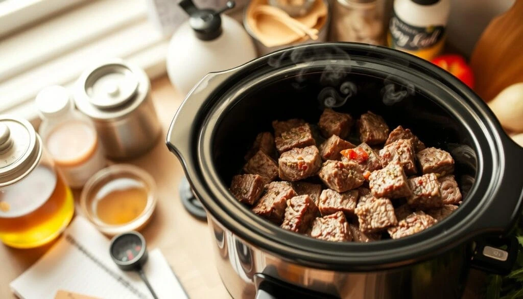 Cube Steak in a Crock Pot