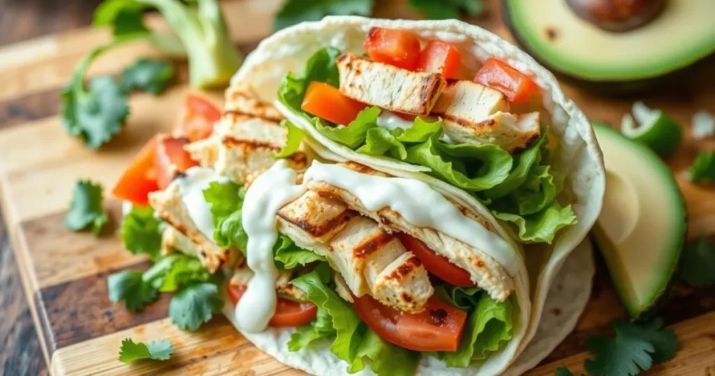 grilled chicken wrap